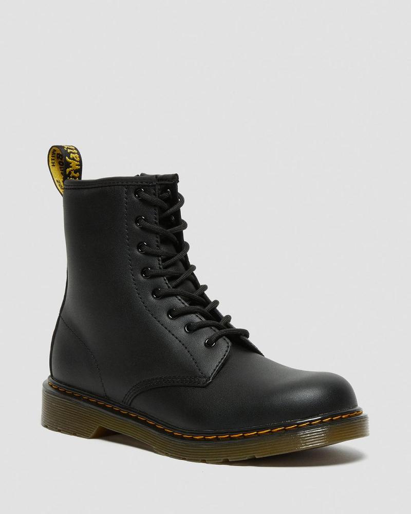 Dr Martens Youth 1460 Softy T Leren Veterlaarzen Kinderen Zwart | NL 110UZG